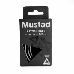 Mustad 412TTP-TS 3X Strong Triangle Point Catfish Beak Hooks -Apparel Shop 212693 mustad triangle point catfish beak hook in packaging
