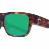Costa Del Mar Sampan Sunglasses -Apparel Shop 322269 costa del mar sampan sunglasses matte tortoise frame green mirror lens 1