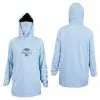 AFTCO Barracuda Geo Cool Hooded Long Sleeve Shirt -Apparel Shop 991367 aftco barracuda geo cool hooded ls shirt sky blue 1