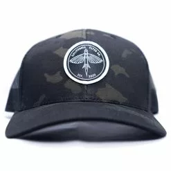 California Flyer Circle Patch Snapback Hats -Apparel Shop california flyer circular patch hat black camo front