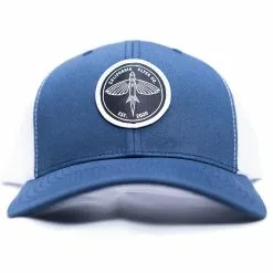 California Flyer Circle Patch Snapback Hats -Apparel Shop california flyer circular patch hat navy blue front