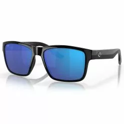 Costa Del Mar Paunch Sunglasses -Apparel Shop costa del mar paunch sunglasses black frame blue mirror polarized 580g three quarter view