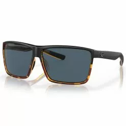 Costa Del Mar Rincon Sunglasses -Apparel Shop costa del mar rincon sunglasses black shiny tortoise gray 580p three quarter view