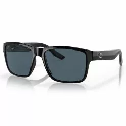 Costa Del Mar Paunch Sunglasses -Apparel Shop costa del mar sunglasses black frame gray polarized 580p three quarter view
