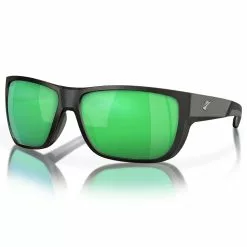 Fin-Nor 12/0 Sunglasses 15 Fin-Nor 12/0 Sunglasses -Apparel Shop fin nor 12 0 sunglasses matte black frame green mirror lens angled 1