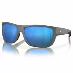 Fin-Nor 12/0 Sunglasses 20 Fin-Nor 12/0 Sunglasses -Apparel Shop fin nor 12 0 sunglasses matte dark gray frame blue mirror lens angled 1