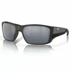 Fin-Nor Backdown Sunglasses -Apparel Shop fin nor backdown sunglasses matte black frame silver mirror lens angled
