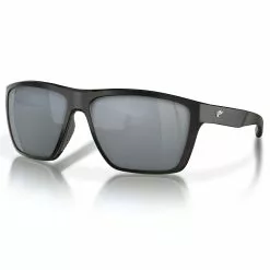 Fin-Nor Big Pine Sunglasses -Apparel Shop fin nor big pine sunglasses matte black frame silver mirror gray lens angled