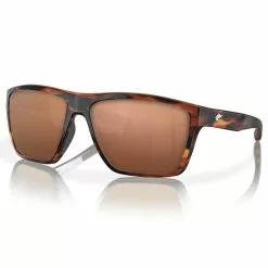 Fin-Nor Big Pine Sunglasses -Apparel Shop fin nor big pine sunglasses matte tea tortoise frame copper lens angled