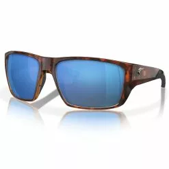Fin-Nor Bouncer Sunglasses -Apparel Shop fin nor bouncer sunglasses matte sienna tort frame blue mirror gray lens angled