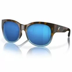 Fin-Nor Capitana Sunglasses -Apparel Shop fin nor capitana sunglasses amber tort blue fade frame blue mirror lens angled