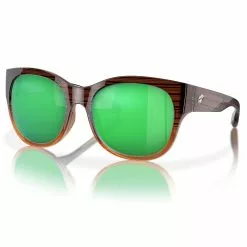 Fin-Nor Capitana Sunglasses -Apparel Shop fin nor capitana sunglasses honey ripple fade frame green mirror lens angled 1