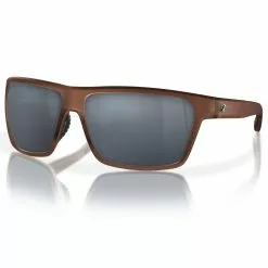 Fin-Nor Circle Hook Sunglasses -Apparel Shop fin nor circle hook sunglasses frosted matte brown frame gray lens angled