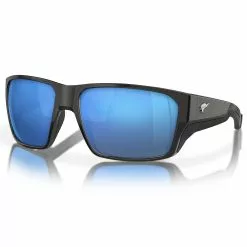 Fin-Nor Cleat Sunglasses 16 Fin-Nor Cleat Sunglasses -Apparel Shop fin nor cleat sunglasses matte black frame blue mirror lens angled