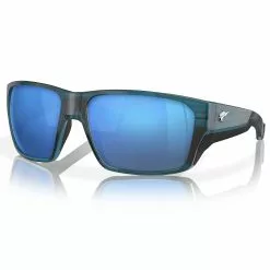 Fin-Nor Cleat Sunglasses 19 Fin-Nor Cleat Sunglasses -Apparel Shop fin nor cleat sunglasses matte blue wave frame blue mirror lens angled