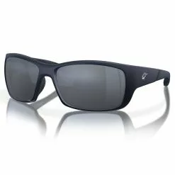 Fin-Nor Dredge Sunglasses -Apparel Shop fin nor dredge sunglasses matte dark blue frame gray lens angled
