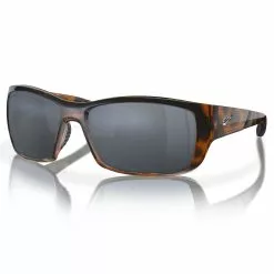 Fin-Nor Dredge Sunglasses -Apparel Shop fin nor dredge sunglasses shiny java tortoise frame gray lens angled