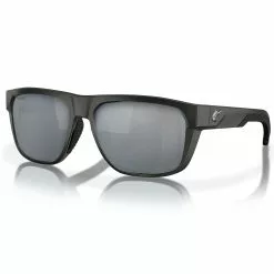 Fin-Nor Dropfly Sunglasses -Apparel Shop fin nor dropfly sunglasses matte black frame silver mirror lens angled