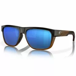 Fin-Nor Dropfly Sunglasses -Apparel Shop fin nor dropfly sunglasses matte brown shoals frame blue mirror lens angled