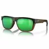 Fin-Nor Dropfly Sunglasses -Apparel Shop fin nor dropfly sunglasses matte brown shoals frame green mirror lens angled 1 1
