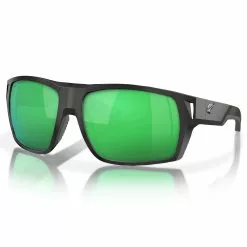 Fin-Nor Hells Bay Sunglasses -Apparel Shop fin nor hells bay sunglasses matte black frame green mirror lens angled