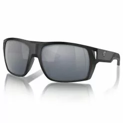 Fin-Nor Hells Bay Sunglasses -Apparel Shop fin nor hells bay sunglasses matte black frame silver mirror lens angled