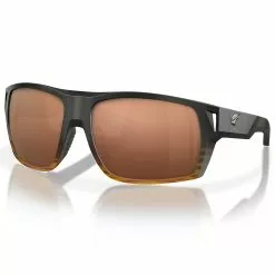 Fin-Nor Hells Bay Sunglasses -Apparel Shop fin nor hells bay sunglasses mt blk oak grain fade frame copper lens angled