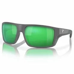 Fin-Nor North Drop Sunglasses 21 Fin-Nor North Drop Sunglasses -Apparel Shop fin nor north drop sunglasses matte dark gray frame green mirror lens angled