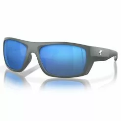 Fin-Nor Pinder Sunglasses 20 Fin-Nor Pinder Sunglasses -Apparel Shop fin nor pinder sunglasses matte shade gray frame blue mirror lens angled