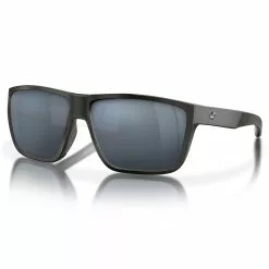 Fin-Nor Popper Sunglasses -Apparel Shop fin nor popper sunglasses matte black frame gray lens angled