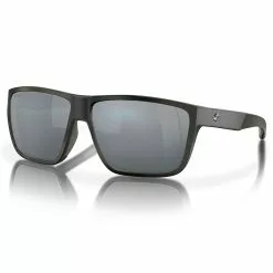 Fin-Nor Popper Sunglasses -Apparel Shop fin nor popper sunglasses matte black frame silver mirror lens angled