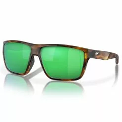 Fin-Nor Popper Sunglasses -Apparel Shop fin nor popper sunglasses matte tea tortoise frame green mirror lens angled