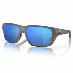 Fin-Nor Rum Line Sunglasses -Apparel Shop fin nor rum line sunglasses matte dark gray frame blue mirror lens angled