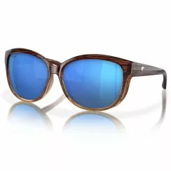 Fin-Nor Tillies Bank Sunglasses -Apparel Shop fin nor tillies bank sunglasses honey ripple fade frame blue mirror lens angled 1