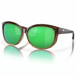 Fin-Nor Tillies Bank Sunglasses -Apparel Shop fin nor tillies bank sunglasses honey ripple fade frame green mirror lens angled 1