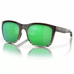 Fin-Nor Tilloo Sunglasses -Apparel Shop fin nor tilloo sunglasses maple stripe fade frame green mirror lens angled 1