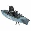 Hobie Kayaks Hobie Mirage Pro Angler 12 Pedal Kayak With 360 Drive Technology -Apparel Shop hobie mirage pro angler 12 360 drive arctic blue camo 3 quarter view kayak