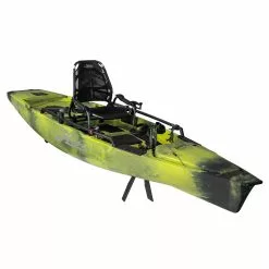 Hobie Kayaks Hobie Mirage Pro Angler 14 Pedal Kayak With 360 Drive Technology 7 Hobie Kayaks Hobie Mirage Pro Angler 14 Pedal Kayak With 360 Drive Technology -Apparel Shop hobie mirage pro angler 14 360 drive amazon green camo 3 quarter view kayak