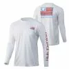 Huk And Bars Pursuit Long Sleeve Shirt -Apparel Shop huk and bars pursuit long sleeve white template
