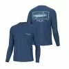 Huk KC Topo Blue Pursuit Long Sleeve T-Shirts -Apparel Shop kc topo blue pursuit