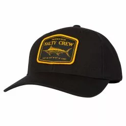 Salty Crew Stealth 6 Panel Hats -Apparel Shop salty crew stealth 6 panel hat black front