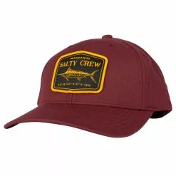 Salty Crew Stealth 6 Panel Hats -Apparel Shop salty crew stealth 6 panel hat burgundy front