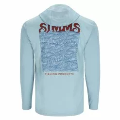 Simms Tech Hoody Artist Series -Apparel Shop simms tech hoody artist series steel blue simms wave 3